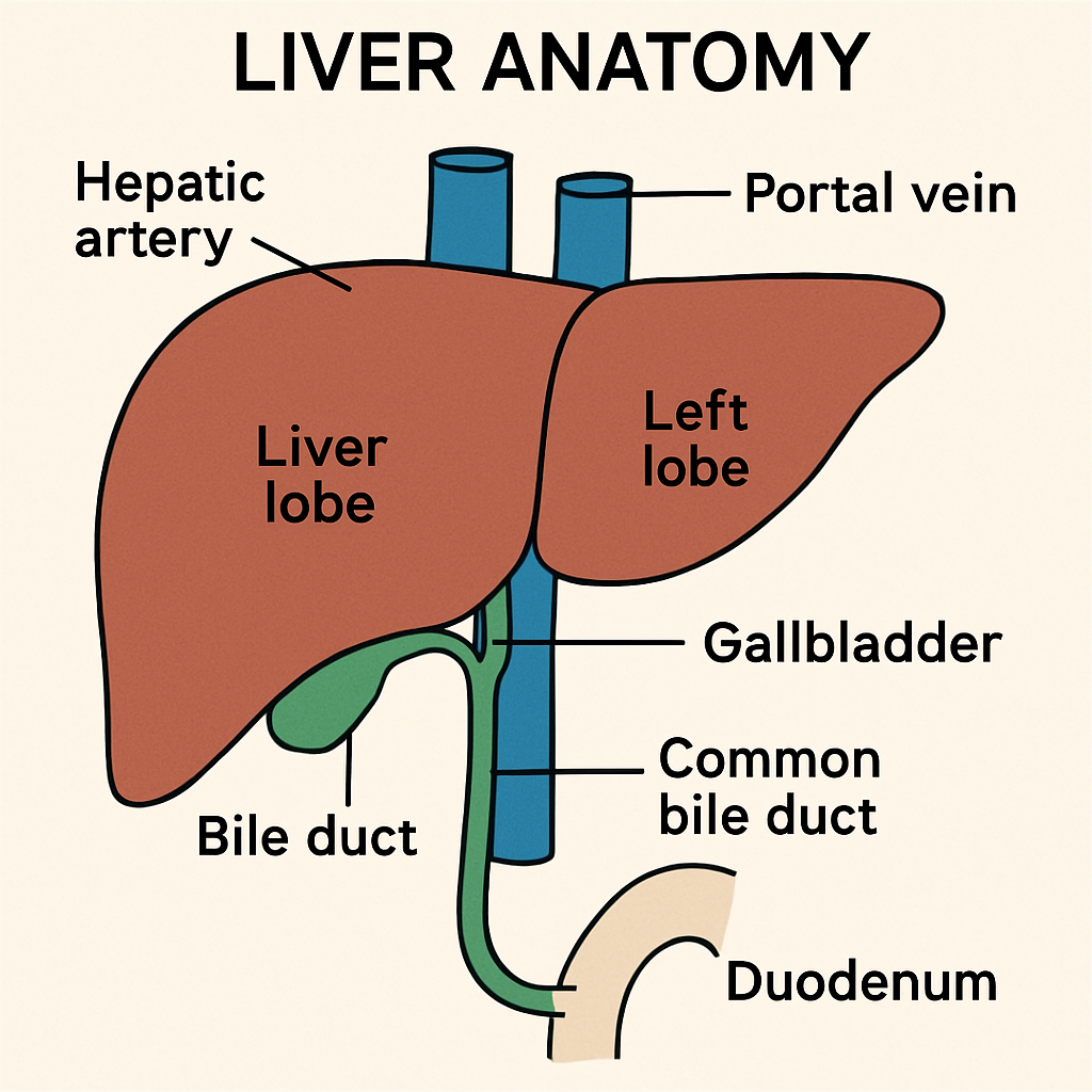 Liver anatomy diagram